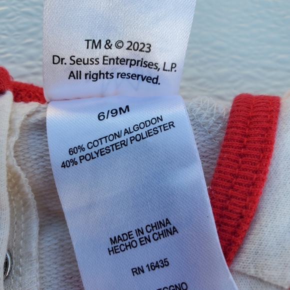 Dr Seuss The Grinch One-piece Sleeper Footless Holiday 6-9 Months  - Picture 4 of 4